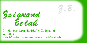 zsigmond belak business card